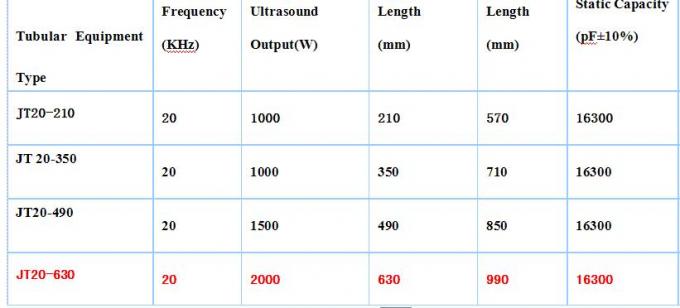 Trasduttore tubolare ultrasonico del reattore tubolare ultrasonico per il JT 20-350