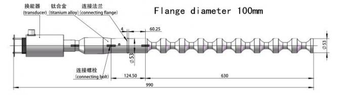 Frequenza tubolare ultrasonica di titanio del diametro 20K di alta efficienza 53mm del trasduttore